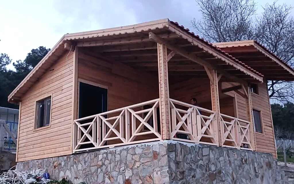 Karkaslı Ahşap Ev Teklifi Alın 100 m2 Karkaslı Ahşap Ev Safran Modeli