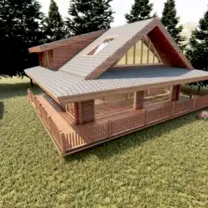 İki Katlı 150 m² Ahşap Villa Modelleri Fiyatları