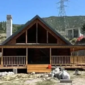 150 m2 Ağaç Tomruk Ev