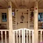 Veranda kapı yakın çekim 70 m2 Tomruk ev imalatı projeleri modelleri