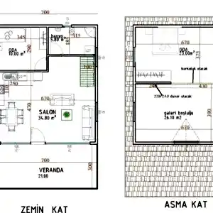 Ahşap Evler Plan Çizim