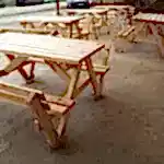 ahşap piknik masası