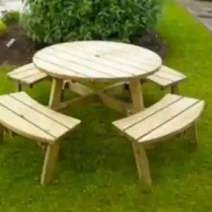 Ahşap piknik masası dörtlü