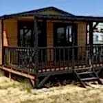 Antrasit renkli veranda korkuluğu olan 66 metrekare tek katlı "70 metrekare ahşap ev manolya modeli"