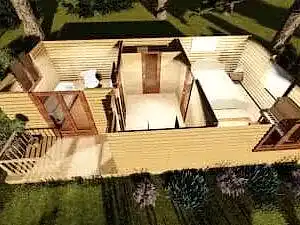 Üsten oda yerleşim gösteren detay