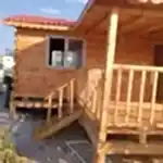 50 m2 ahşap kütük ev görseli