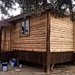 tek katlı kütük evimiz