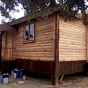 tek katlı kütük evimiz