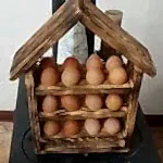Gezen tavuk yumurtası stant tahta görseli