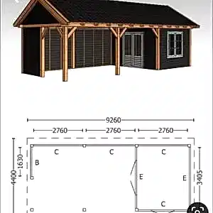 Ahşap 40m2 bahçe evi