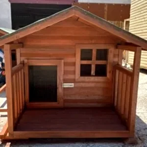 Ahşap köpek kulübesi Verandalı Model